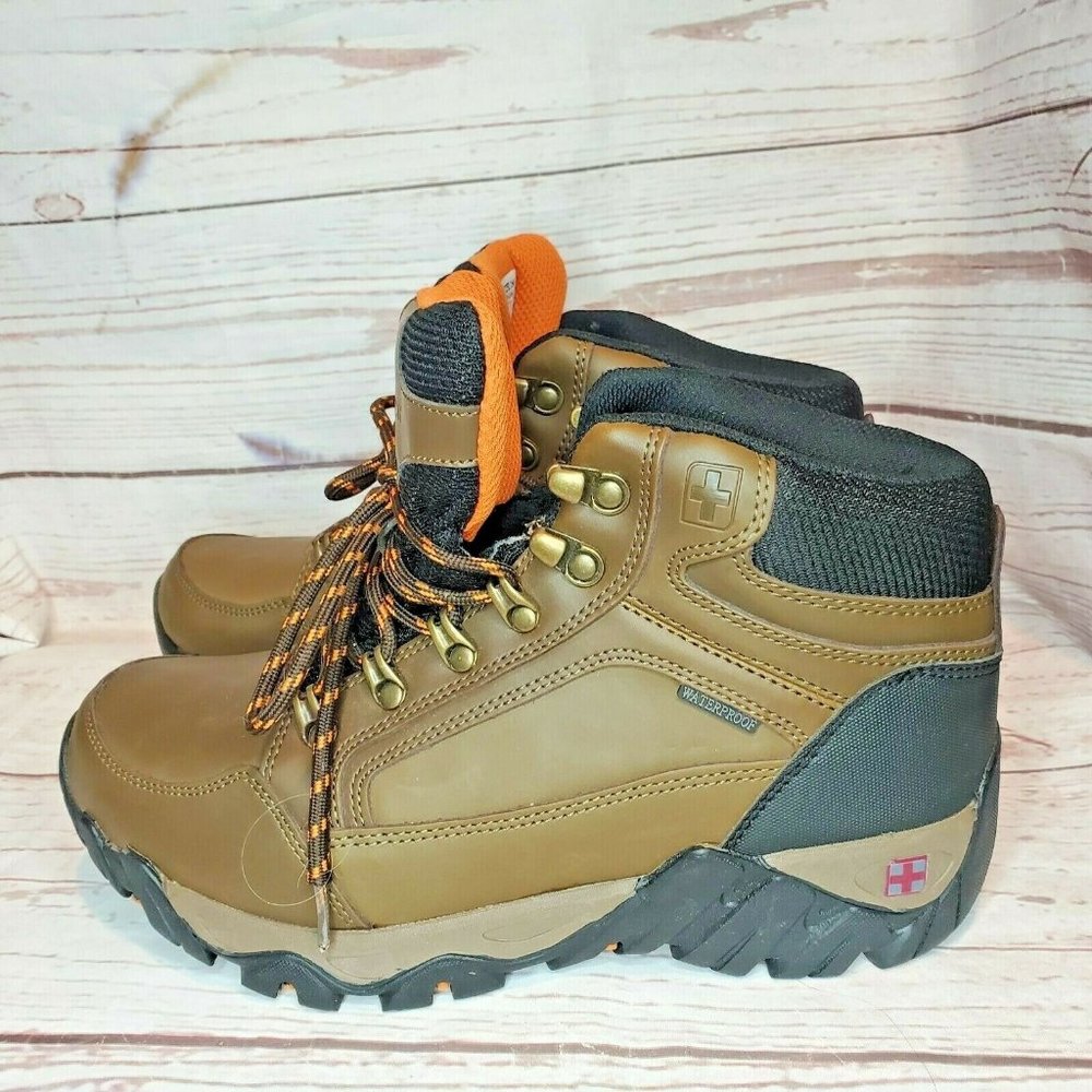 Nature Tex 70 SwissTech Waterproof Maximum Durability Leather Olive Black Boots